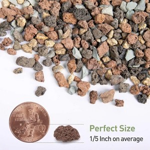 2.5lbs Lava Rocks for Plants 1/5 Inch Pea Gravel for Succulent, Pots Indoor, Terrarium, Cactus - 1 of 4