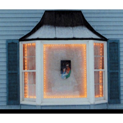 Adjustable White PVC Window Frame for Mini Christmas Lights
