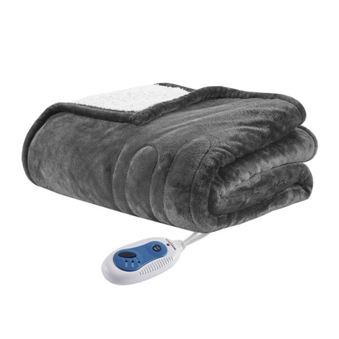 Plush electric throw online blanket