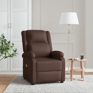 VidaXL Massage Chair Brown Faux Leather - 1 of 4