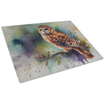 NEW Tawny Owl Glass Cutting Board Decorative Tempered Glass Kitchen Cutting and Serving Board Large Size Chopping Board