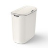 SONGMICS Trash Can, 2.4 Gallon Kitchen Compost Bin, Garbage Can for Kitchen, Kitchen Trash Can Hanging, Wall Mounted Trash Can,White - 2 of 4