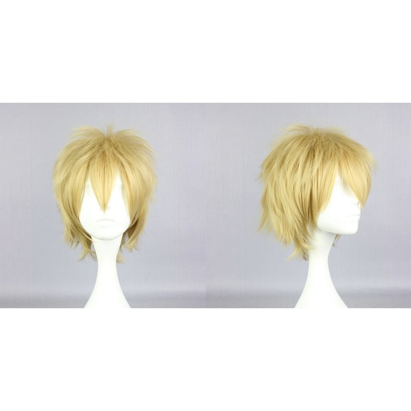 Unique Bargains Women's Wigs 12" Gold Tone with Wig Cap Short Hair, 5 of 7