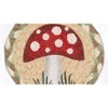 Earth Rugs Mushroom Printed Coaster – 5"x5" Braided Jute Square, Cottagecore Woodland Accent - 3 of 3