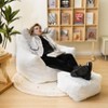 Hooseng Bean Bag Sofa with Tufted Soft Stuffed Filling, Fluffy and Lazy Sofa with Footstool, Comfy Cozy BeanBag Chairs - 4 of 4
