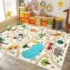Machine Washable Kids Play Mat Cute Animals Rug with Non-Slip Backing Educational Low Pile Floor Carpet for Children Nursery Playroom Toddler Room - 3 of 4