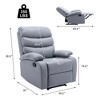 Hzlagm Everglade 30.2 in. W Technical Leather Upholstered 3 Position Manual Standard Recliner - 2 of 4