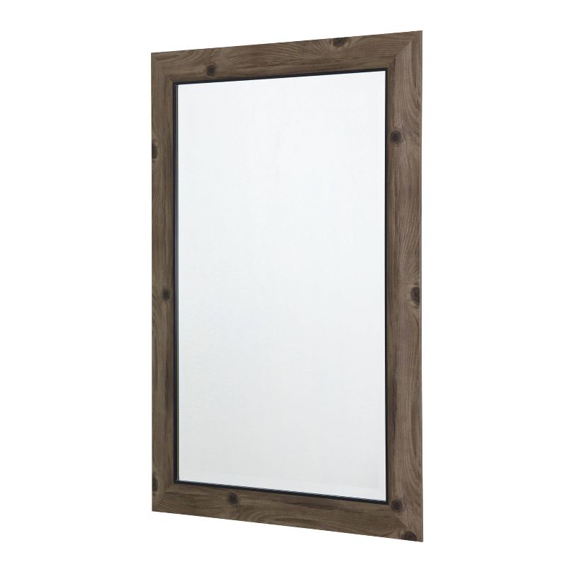 Natural Light Wood Decorative Wall Mirror with Beveled Edge Gray - Yosemite Home Decor, 2 of 10