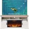 SinCiDo Fireplace TV Stand for 75" TV  w/ Fireplace & Sliding Barn Door, w/ Remote Control, 3D Flame, Fire Place TV Stands for Living Room - 4 of 4