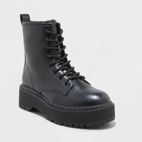 Women's Erin Lace-up Combat Boots - Universal Thread™ : Target