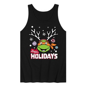 Men's - Teenage Mutant Ninja Turtles - Happy Holidays Graphic Tank Top - 1 of 3