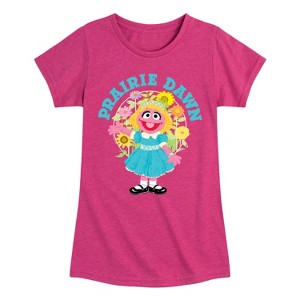 Girls' - Sesame Street - Prairie Dawn Fitted Short Sleeve Graphic T-Shirt - 1 of 4