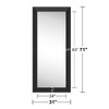 Dovelina Wood Freestanding Full Length Mirror Floor Mirror - 71"x32", Black - 3 of 4