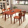 Tangkula Solid Wood Dining Chair Set of 4 w/ Curved Backrest & Rubber Wood Frame - 2 of 4