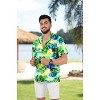 HAPPY BAY Men's Hawaiian Shirt Pocket Collar Summer Beach Shirts for Men - 2 of 4