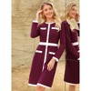 INSPIRE CHIC Women's Work A-Line Long Sleeve Contrast Color Dresses - 4 of 4