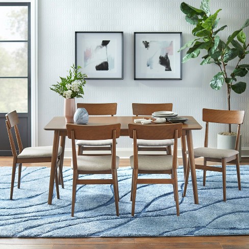 W. Trends 7 Piece Modern Farmhouse Dining Set