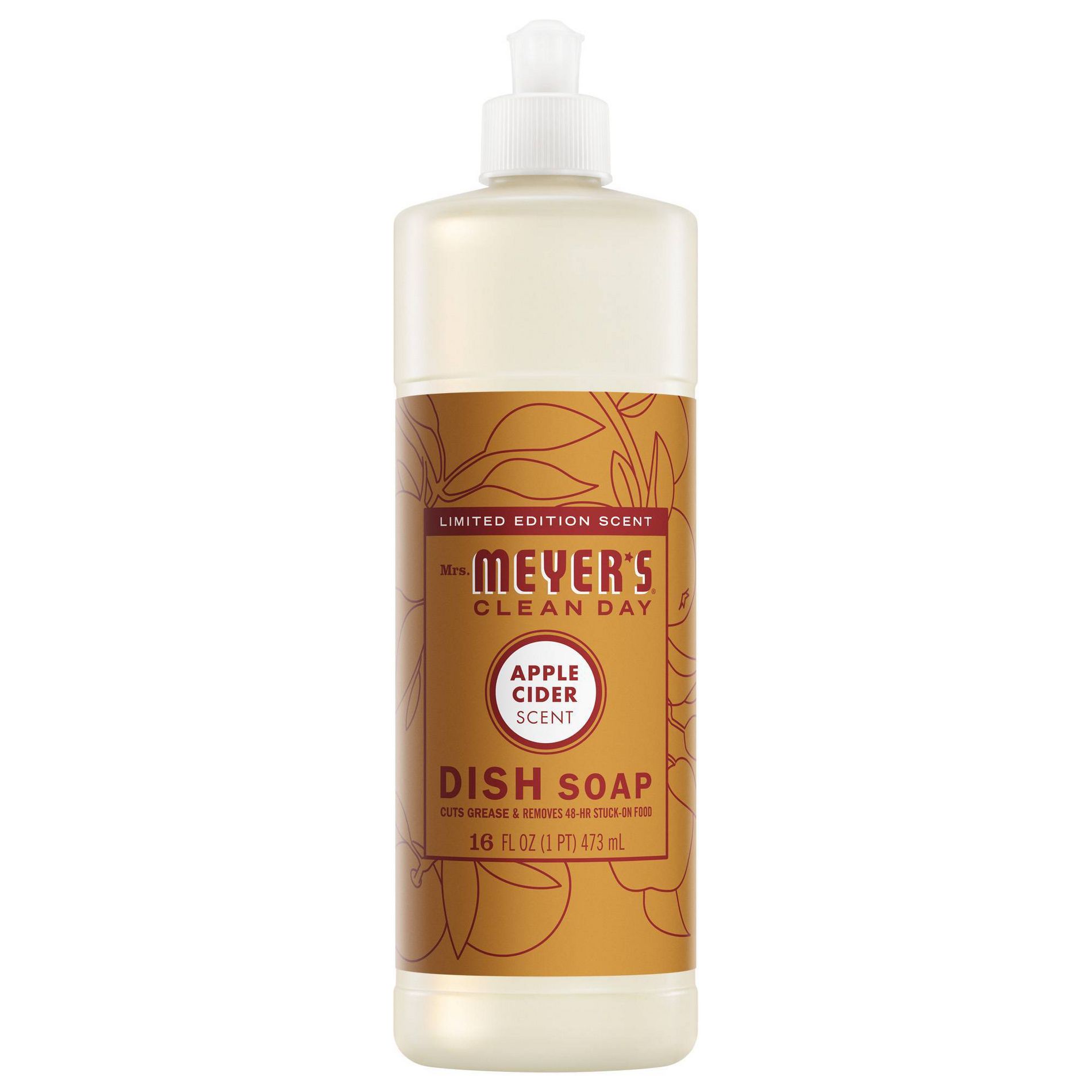 Mrs. Meyer's Clean Day Dish Soap - Apple Cider - 16 fl oz: Paraben-Free, Phthalate-Free, Removes Grease