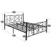 VECELO Full Size Bed Frame with Headboard, Heavy-Duty Platform Bed with Metal Support Slats, Black - 3 of 4