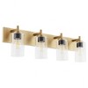 Quorum Lighting Fallstaff 4 - Light Vanity in  Aged Brass - 3 of 4