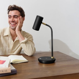 Brightech Ezra Dimmable Wireless Charging (Includes LED Light Bulb) Modern Desk Lamp - 1 of 4