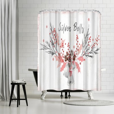 Silver Bells by PI Creative Holiday Collection Shower Curtain - Americanflat