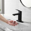 MAYEERTY Matte Black Sigle Handles Bayhroom Faucet with Deck for 1 or 3 Holes Two 9/26" Hoses - 4 of 4
