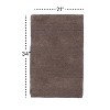 Knightsbridge Stylish And Comfortable All Season Traditional Wide Cut Design Cotton Bath Rug 21" X 34" Stone - 3 of 4