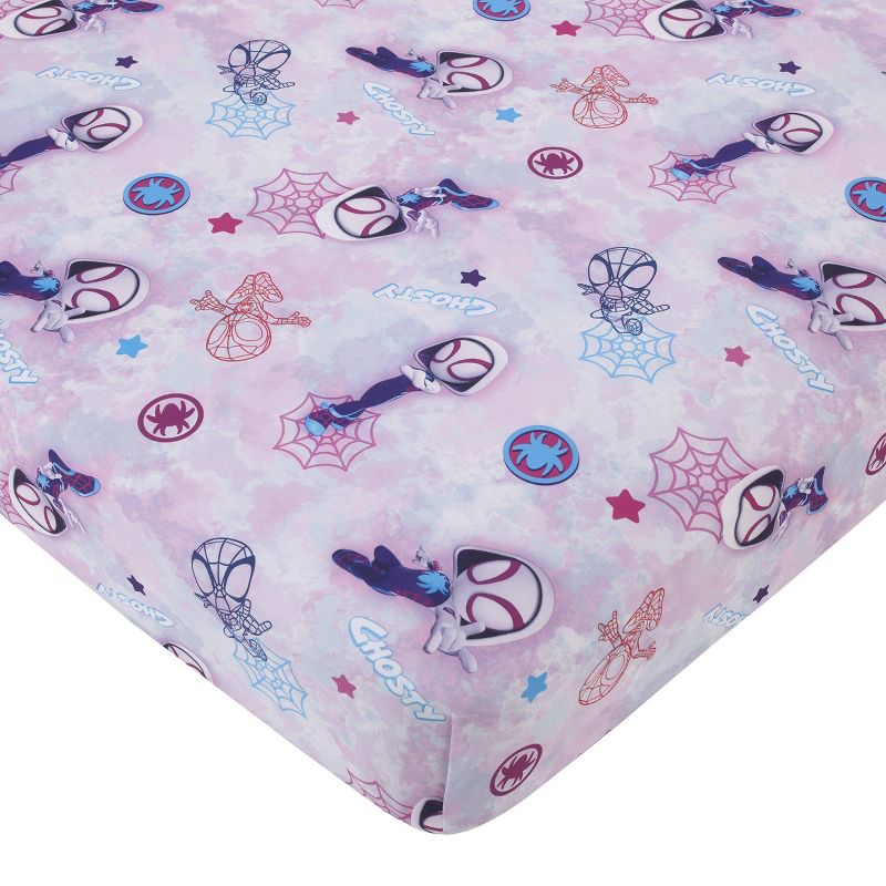 4pc Toddler Disney Ghost Spider Bed Set Pink, 3 of 10