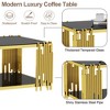 Dolonm Stainless Steel Round Glass End Table，Side Table - 3 of 4