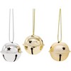 Kurt Adler Christmas Bell Ornaments, Gold and Silver (Pack of 9) - 2 of 3