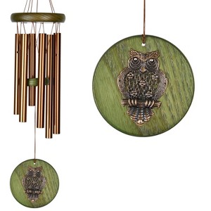 Woodstock Windchimes Habitats Chime Green, Owl, Wind Chimes For Outside, Wind Chimes For Garden, Patio, and Outdoor Decor, 17"L - 1 of 4