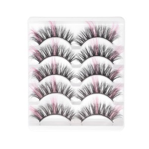 Unique Bargains 3D Mix Color False Eyelashes 5 Pair - 1 of 4