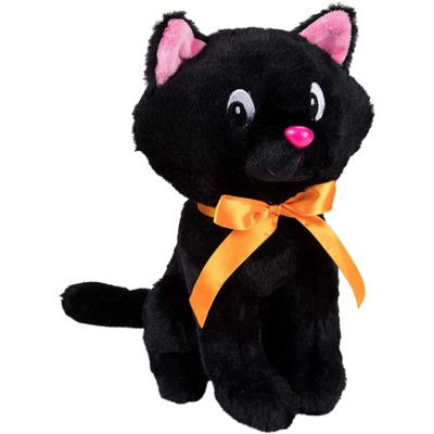 Ways To Celebrate Halloween Heavenly Soft Black Cat Stuffed Plush Pillow 8" 