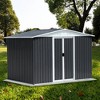 NicBex 8x6 FT Metal Outdoor Storage Garden Bike Shed with Aluminum Alloy Frame and Sliding Door for Backyard,Patio Lawn,Garden - 2 of 4