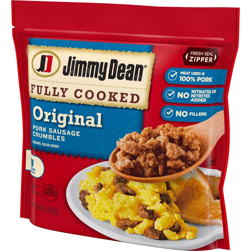 Jimmy Dean Fully Cooked Original Pork Sausage Crumbles - 9.6oz, 6 of 8