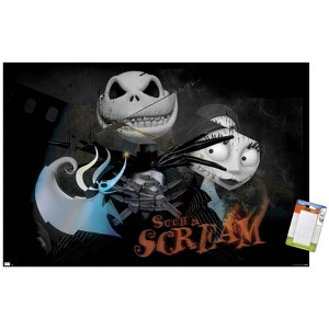 Trends International The Nightmare Before Christmas - Distorted Scream Unframed Wall Poster Prints - 1 of 4