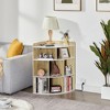VECELO 3-Tier Corner Cabinet Cube Bookshelf, Wooden 8 Cubby Bookshelf for Small Space, Black/Brown/White/Gray - 4 of 4