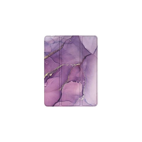 SaharaCase Marble Series Folio Case for Apple iPad Pro 12.9 (4th 5th and 6th Gen 2020-2022) Purple