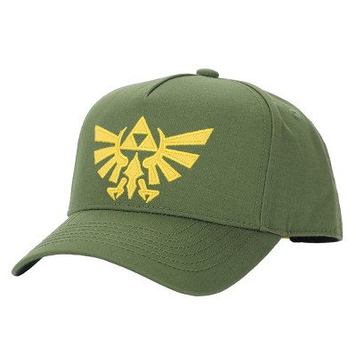 The Legend Of Zelda Embroidered Hyrule Kingdom Logo Green Adjustable ...