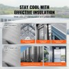 VEVOR Double Reflective Insulation Roll, 6.5 Mil 48 in x 250 ft, Aluminum Foil PE Woven Cloth Heat Reflective Shield, Silver - 3 of 4