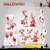 50 PCS Halloween Treat Bags with Twists Halloween Bloody Hand Pumpkin Themed Cellophane Candy Goodie Bags Ties for Halloween Theme Party - 4 of 4