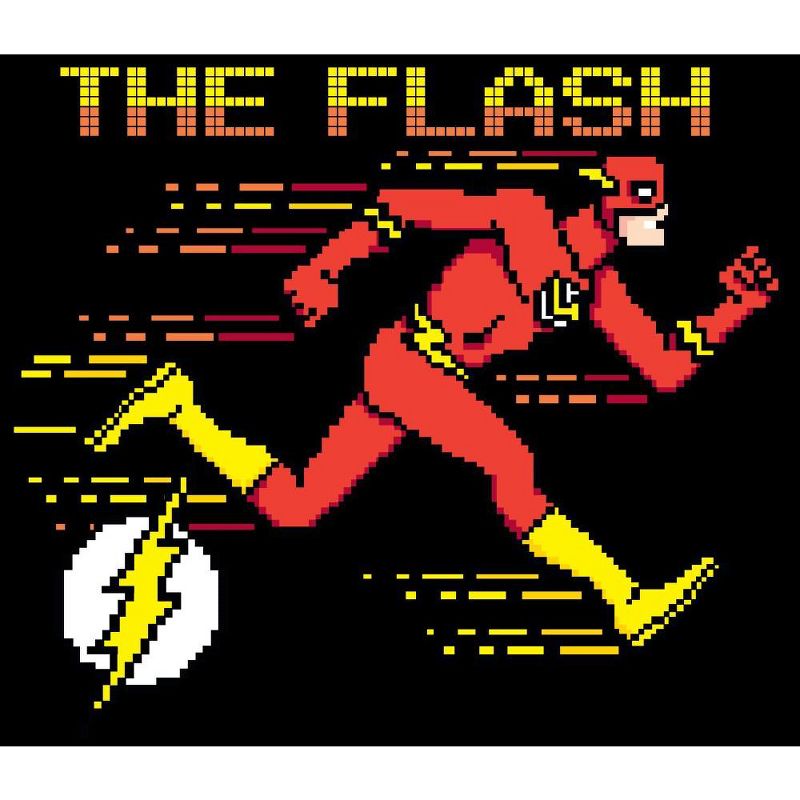 The Flash Pixel Art Black Graphic Tee Toddler Boy to Youth Boy, 2 of 4