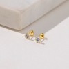 Girls' Round Cubic Zirconia Burst Screw Back 14k Gold Earrings - In Season Jewelry - 4 of 4