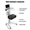 Yescom 2 Tiers Medical Trolley Mobile Medical Cart Rolling Cart Lab Dental Spa Salon - 3 of 4
