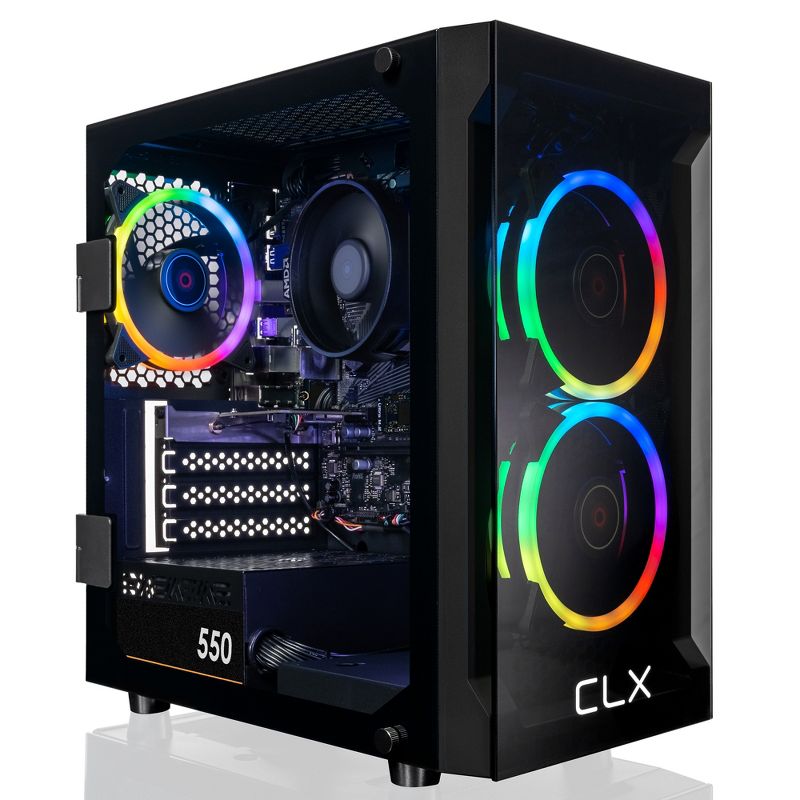 CLX SET Gaming PC TGMSETRXM2501BM - AMD Ryzen 7 5700G 3.8GHz 8-Core, 16GB DDR4, Radeon Vega 8 2GB Shared Graphics, 1TB NVMe M.2 SSD, WiFi, Win 11, 1 of 7