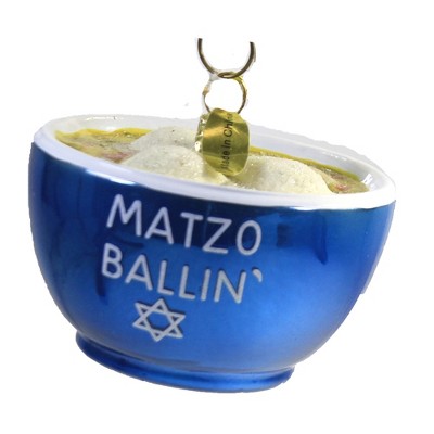 Holiday Ornament 2.25" Matzo Ball Soup Matzah Food Liquid Chicken Fat  -  Tree Ornaments