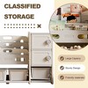 Kumasinova Multifunctional Kids Toy Storage Organizer,4-Tier Bookshelf with 8 Bins,Cabinet Shelves&Toy Bookcase for Bedroom&Playroom,Grey+Ivory - 3 of 4