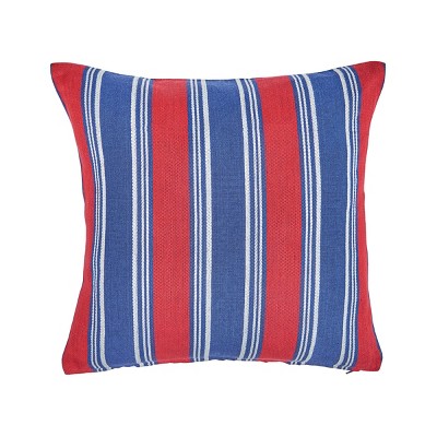 C&F Home 18" x 18" Gideon Stripe Americana July 4th Woven Throw Pillow