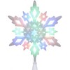Kurt S. Adler Red/Green/Blue LED Glitter Snowflake Tree Topper 10-Inch - 2 of 4